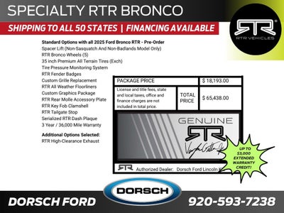 2025 Ford Bronco RTR