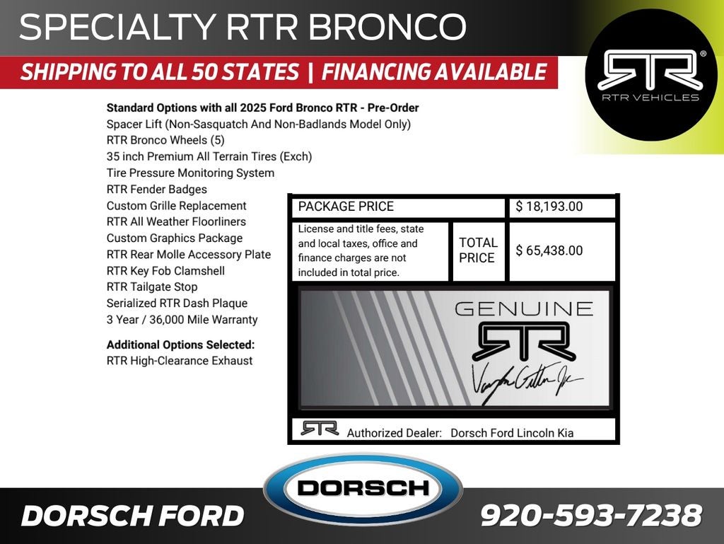 2025 Ford Bronco RTR