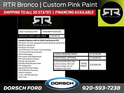 2026 Ford Bronco RTR Outer Banks