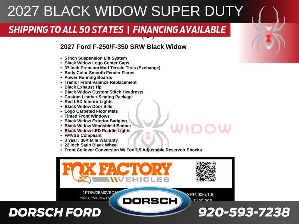 2027 Ford F-250SD Black Widow
