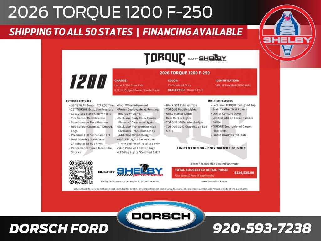 2026 Ford F-250SD Torque 1200