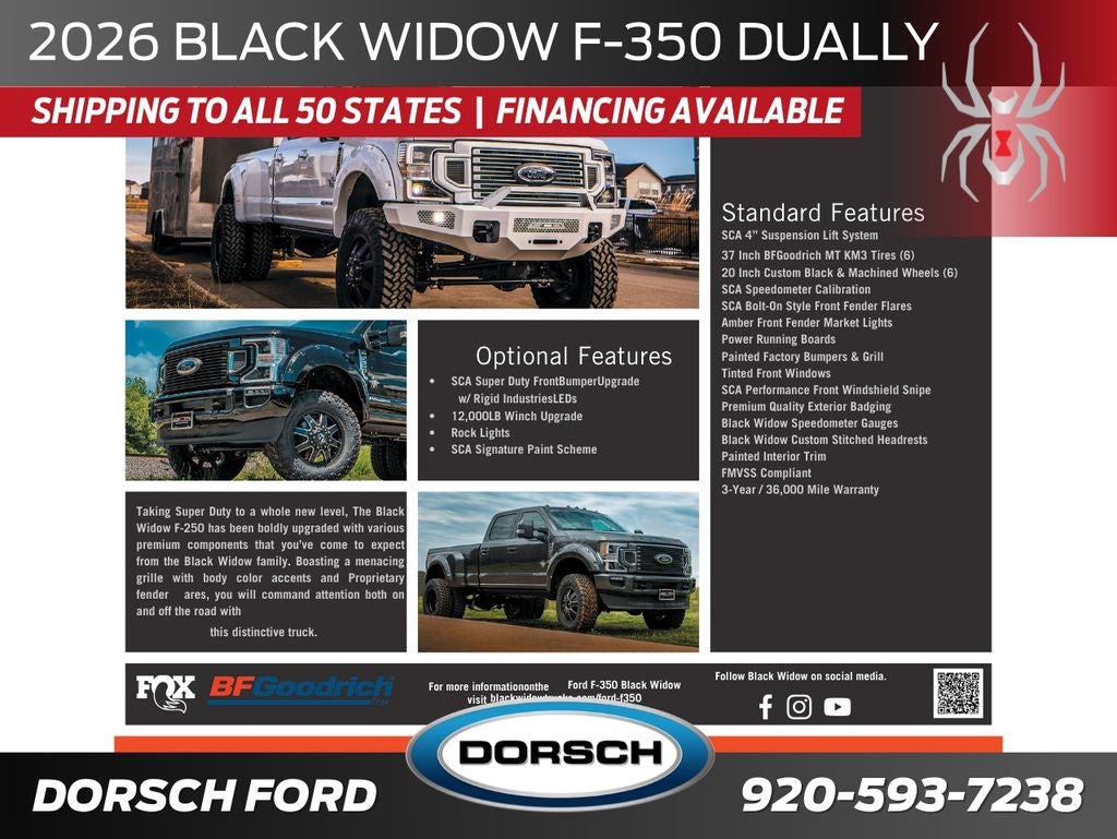2026 Ford F-350SD Black Widow DRW