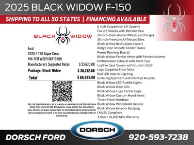 2025 Ford F-150 Black Widow