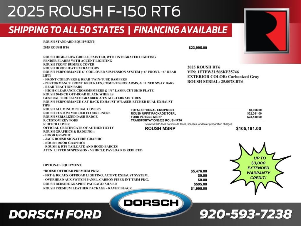 2025 Ford F-150 Roush RT6