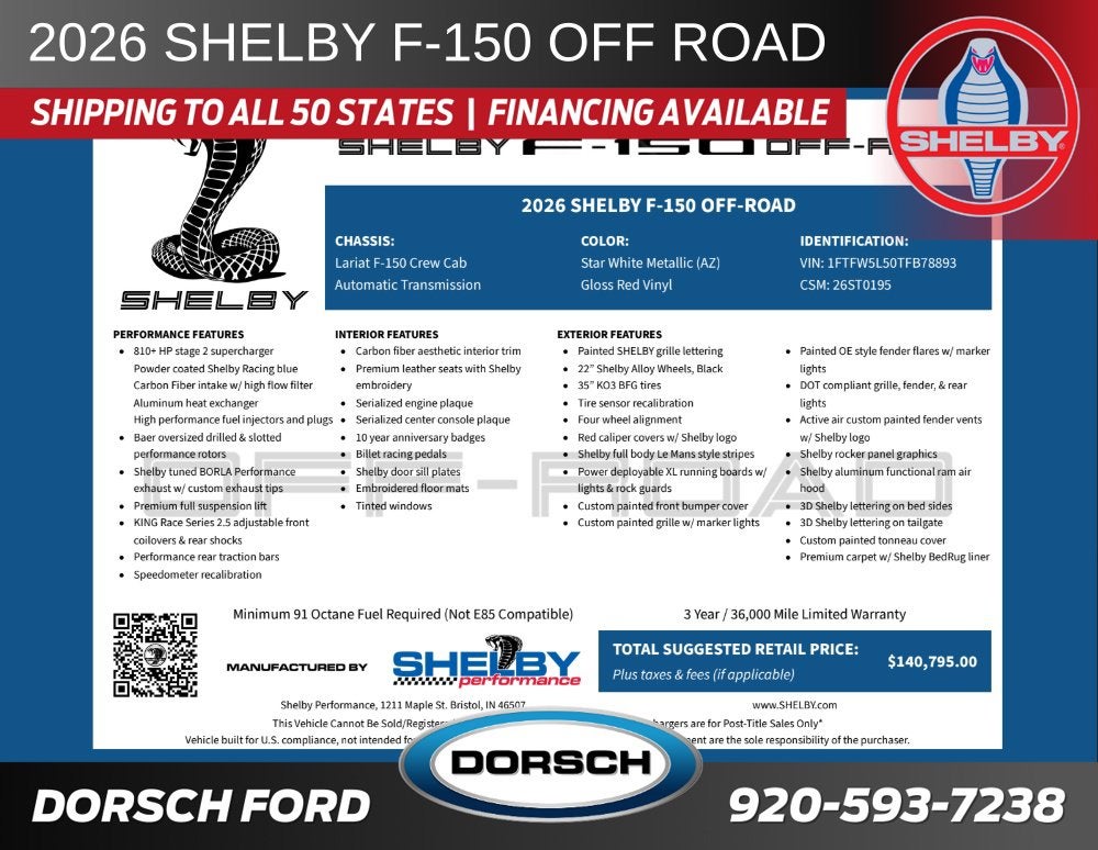2026 Ford F-150 Shelby Off-Road
