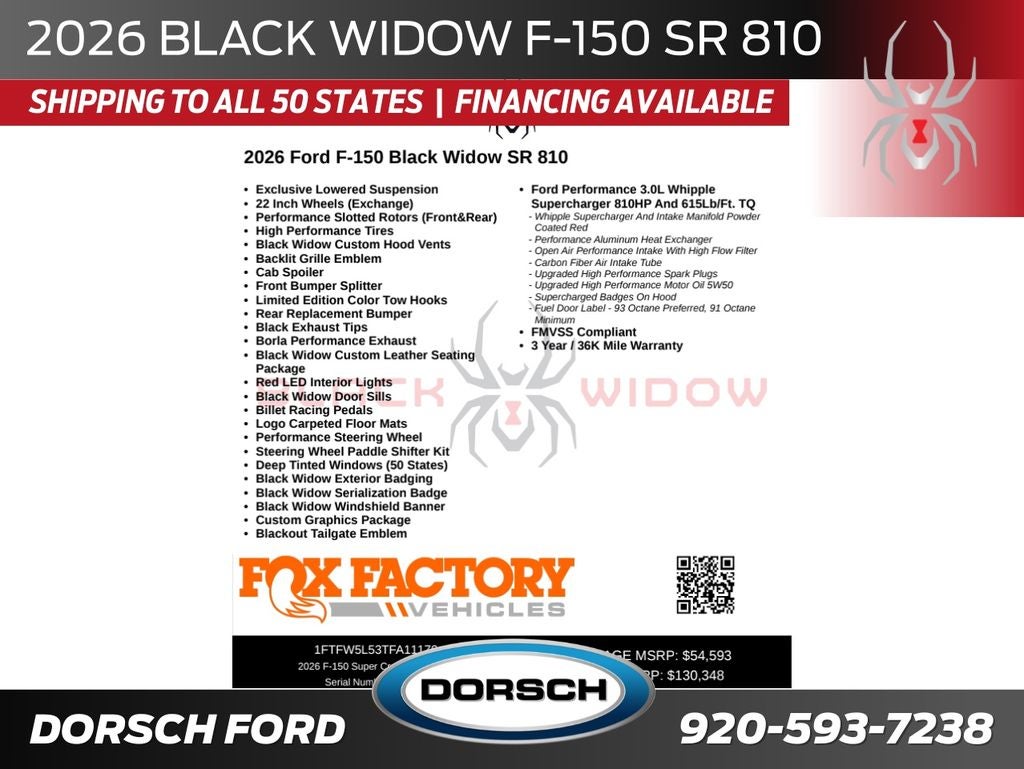 2026 Ford F-150 Black Widow SR 810