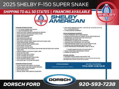 2025 Ford F-150 Shelby Super Snake Supercharged