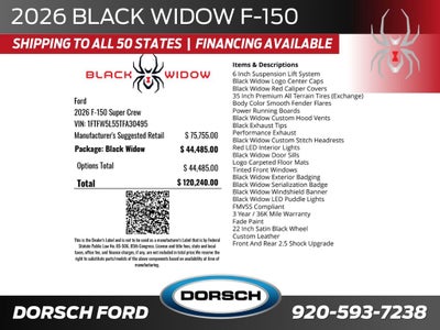2026 Ford F-150 Black Widow