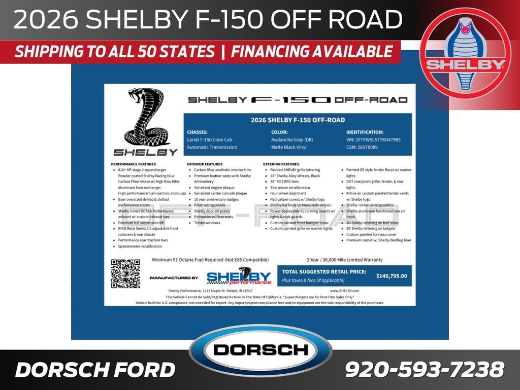 2026 Ford F-150 Shelby Off-Road