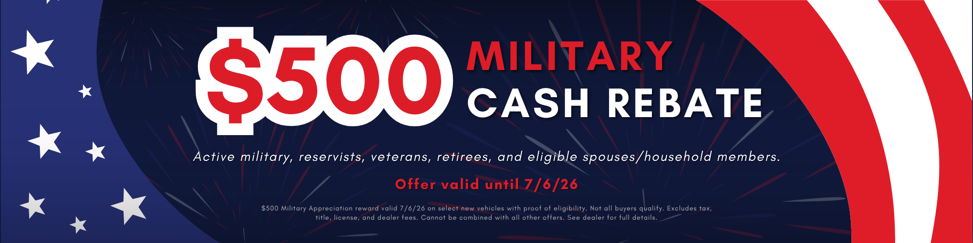 Military Cash Rebate