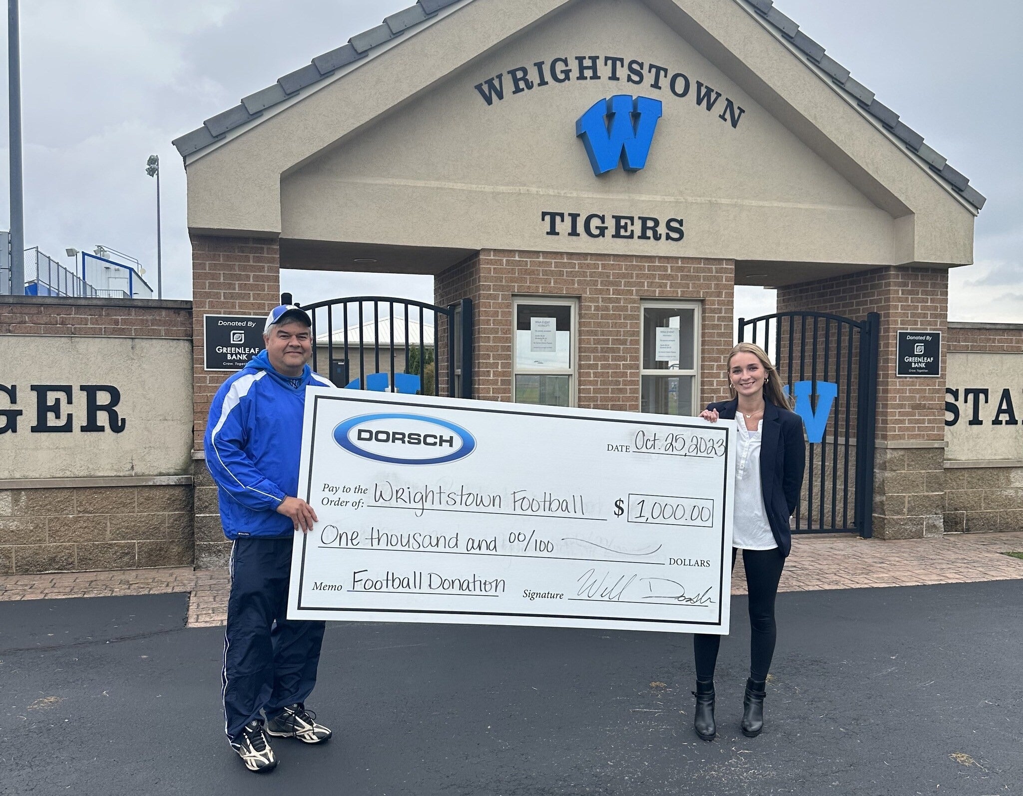 Dorsch Auto Group donation check